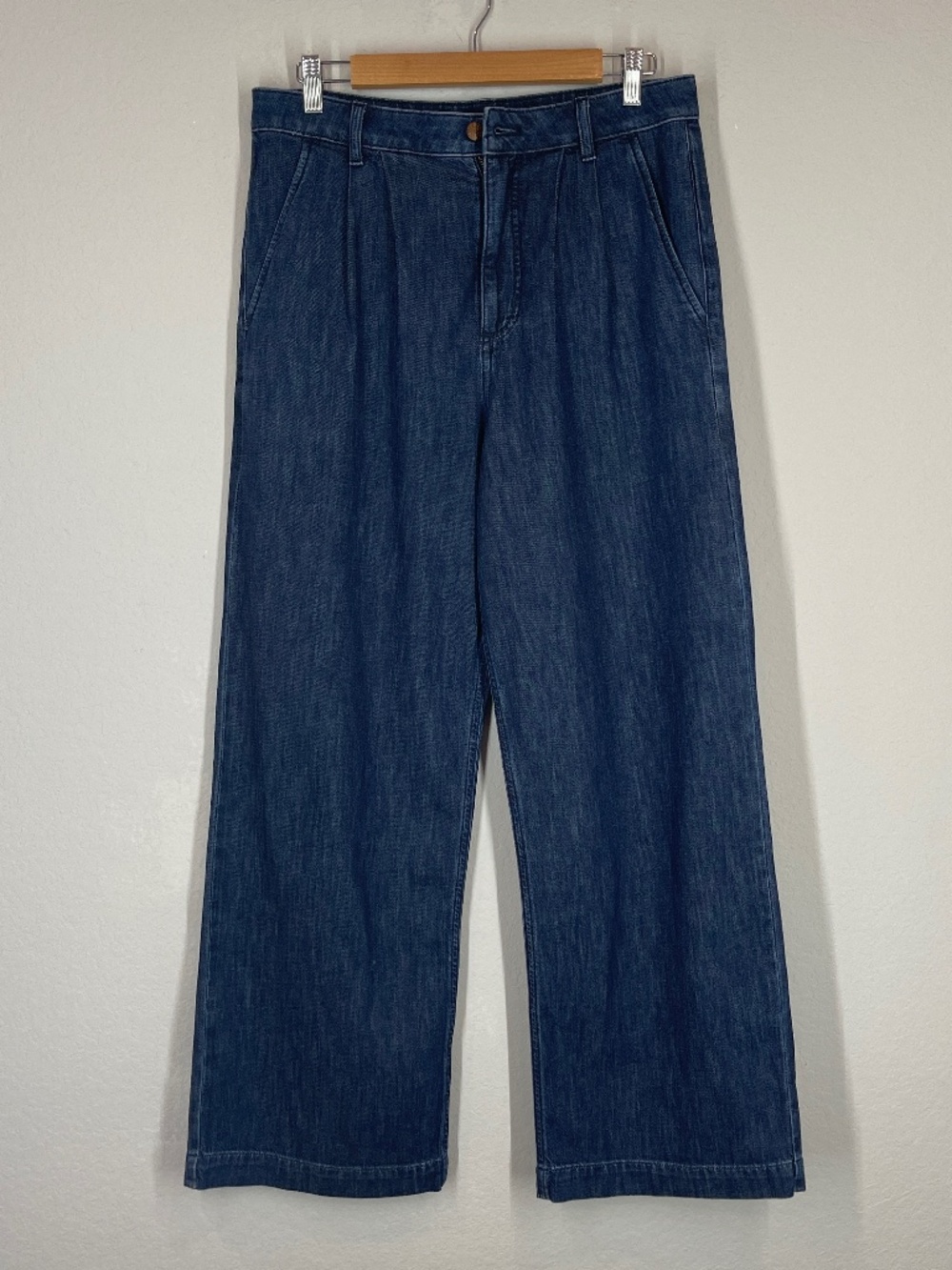 J Crew Wide Leg Blue Jeans Women's Size 29 High Rise Medium Wash Pants